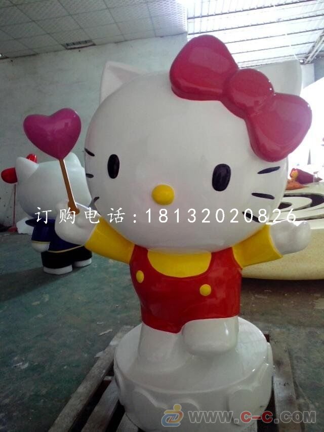 hellokitty雕塑 玻璃鋼卡通動(dòng)物雕塑