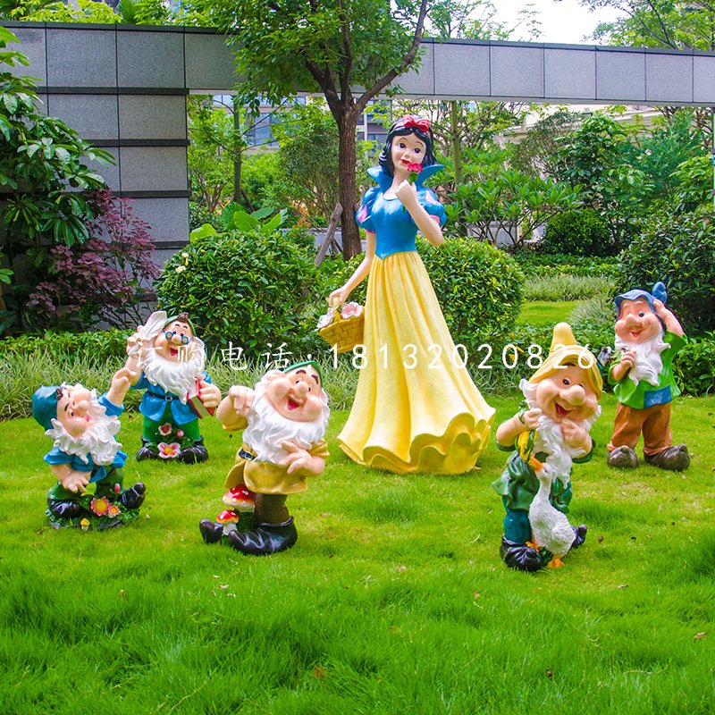 白雪公主小矮人雕塑,公園卡通人物雕塑 (2)