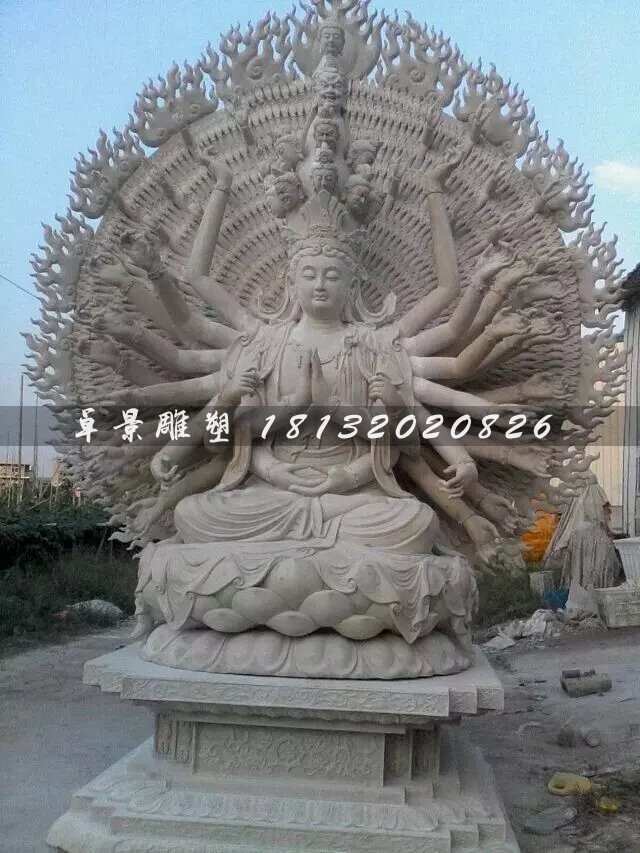 千手觀音石雕,大理石千手觀音雕塑