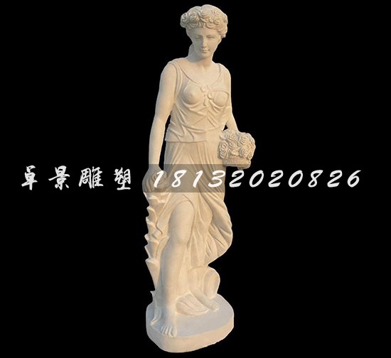 漢白玉人物雕塑,西方女人石雕