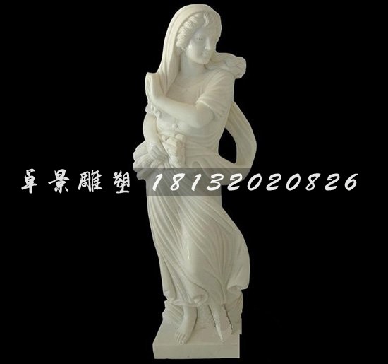 漢白玉人物雕塑,西方女人石雕