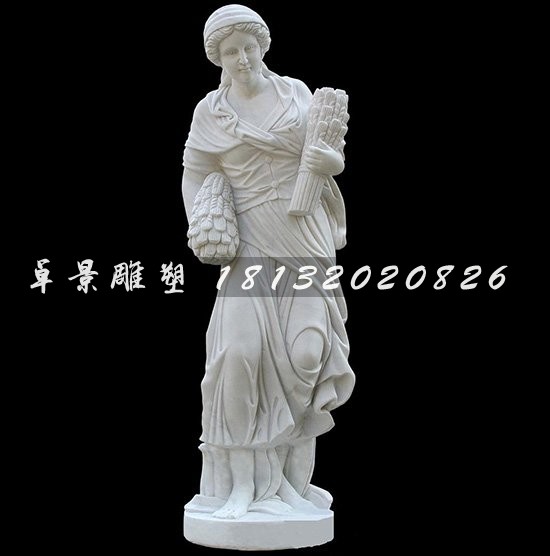 漢白玉人物雕塑,西方女人石雕