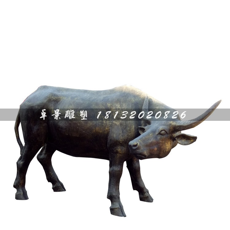 玻璃鋼仿銅牛,玻璃鋼金牛雕塑
