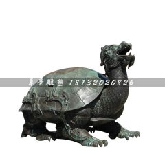 龍龜銅雕，廣場(chǎng)龍龜?shù)袼? width=