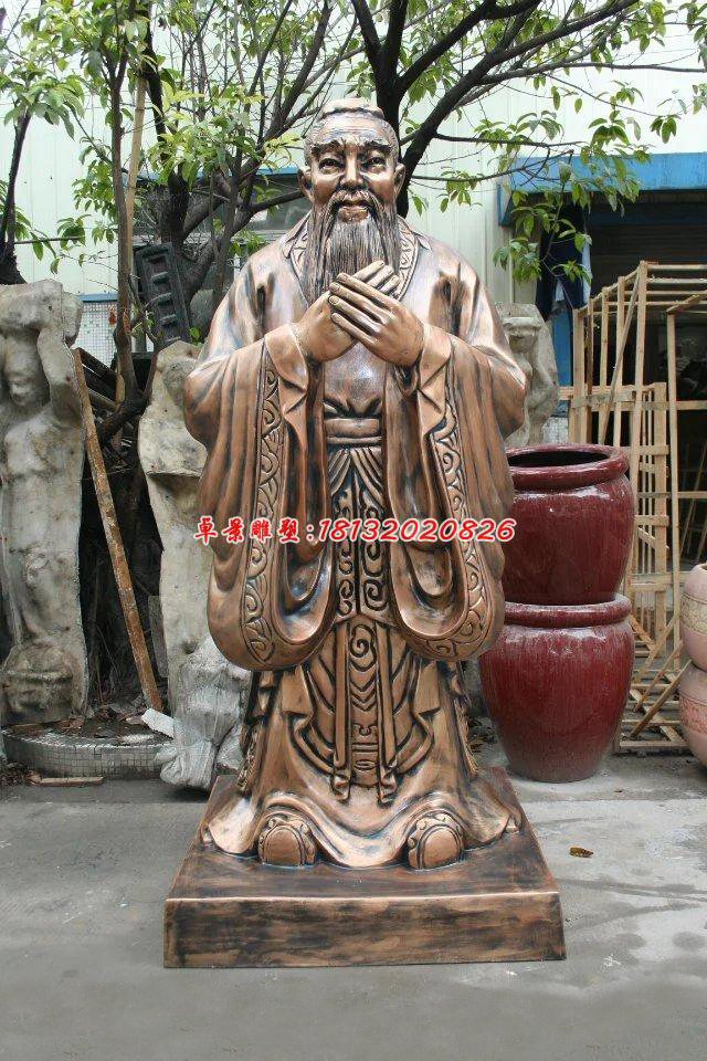 孔子銅雕，孔子雕塑