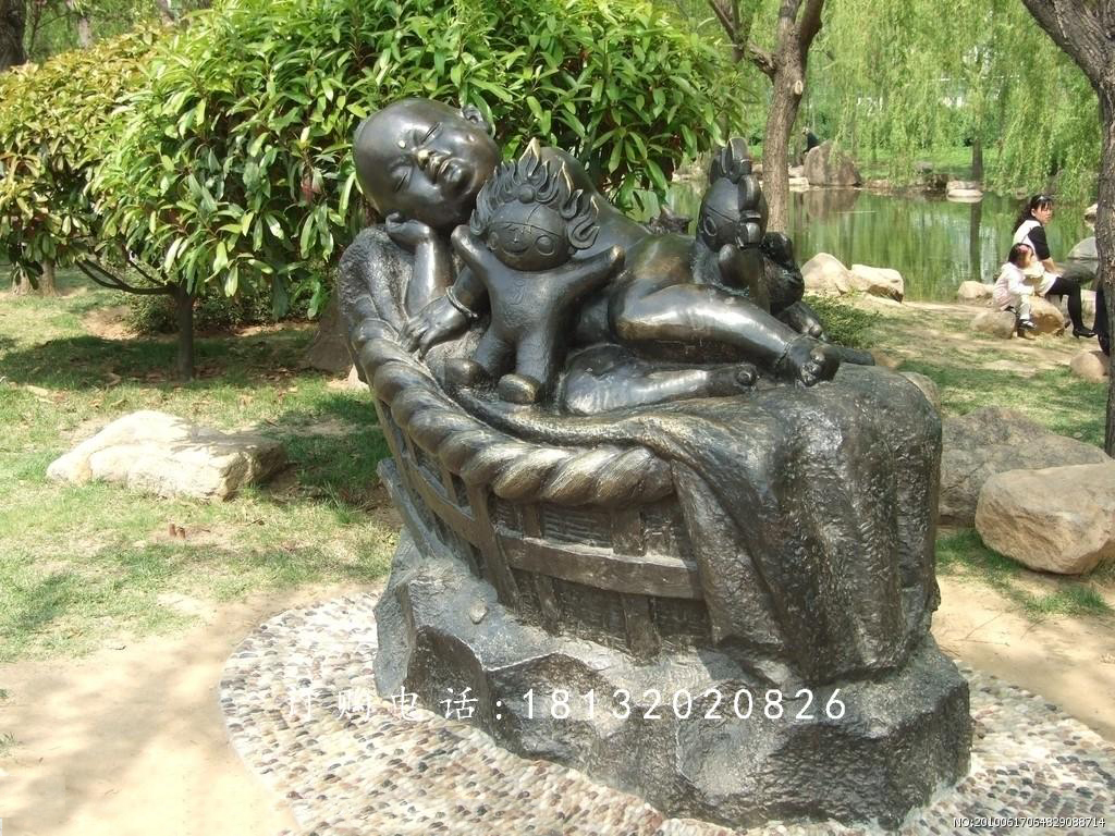嬰兒睡覺(jué)銅雕,廣場(chǎng)人物銅雕
