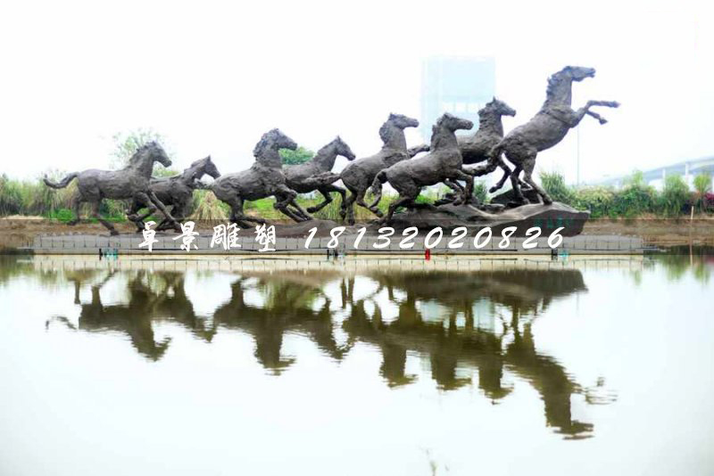 群馬銅雕,公園奔馬銅雕