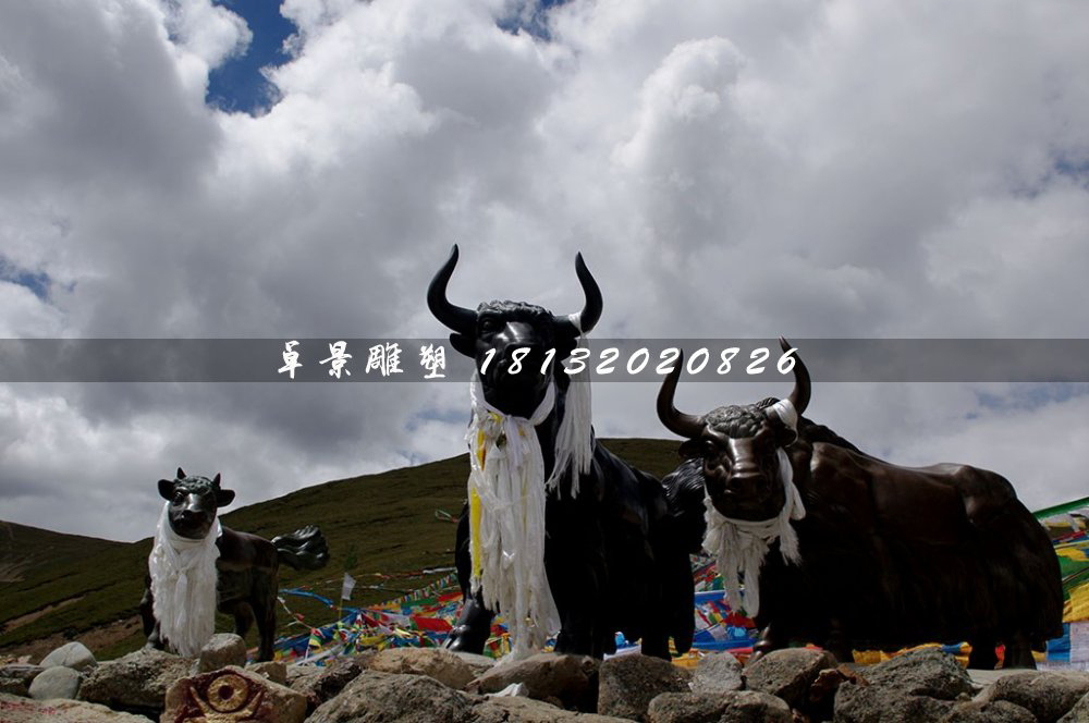 不銹鋼牦牛雕塑,不銹鋼草原雕塑