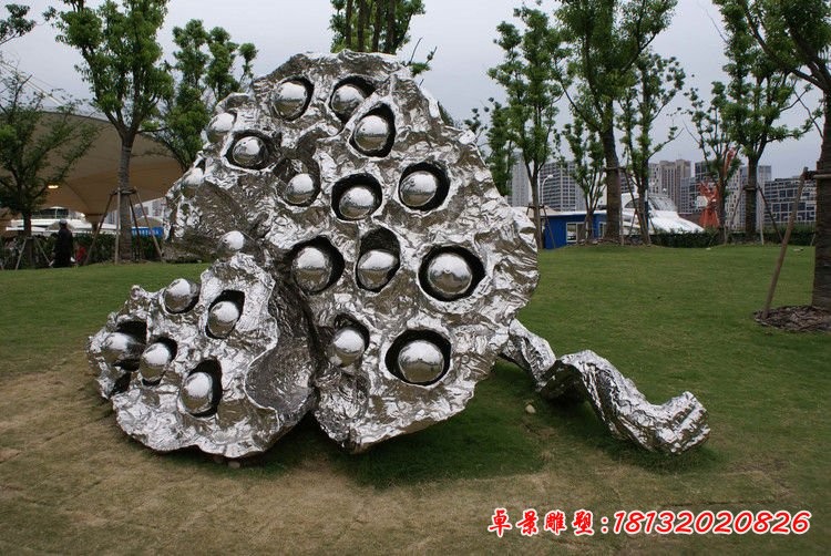 不銹鋼蓮蓬雕塑,公園不銹鋼雕塑
