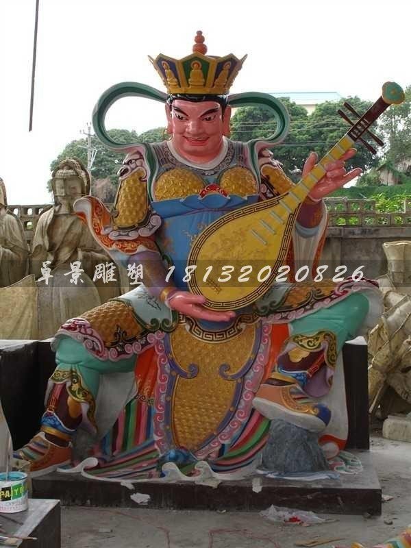 玻璃鋼四大天王雕塑,玻璃鋼彩色四大天王雕塑