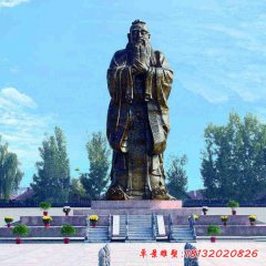 銅雕景區大型孔子行教像