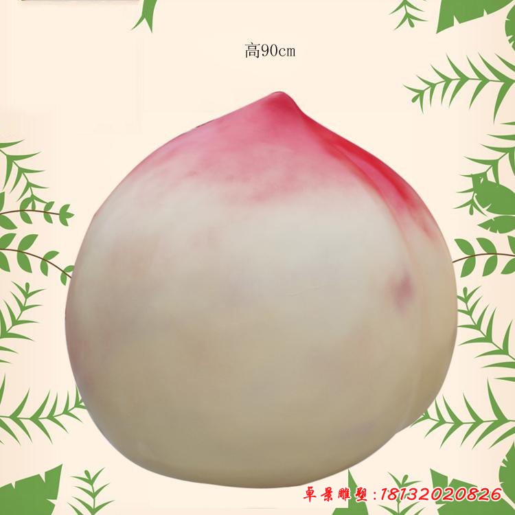 桃子雕塑,玻璃鋼仿真水果雕塑