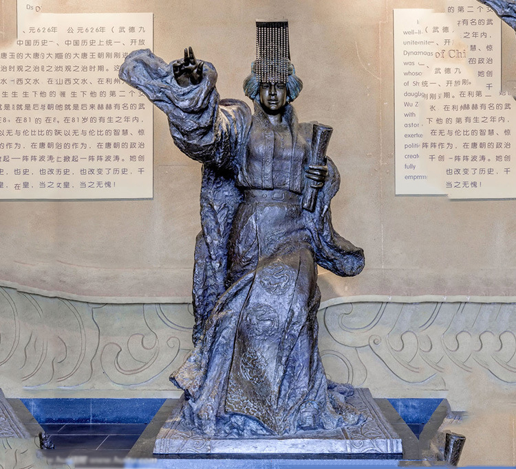 武則天雕塑,玻璃鋼古代人物雕塑