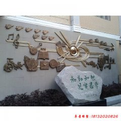 校園古代發明校訓銅浮雕