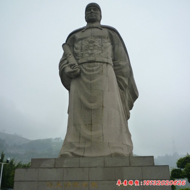 景區大型古代名人鄭和石雕