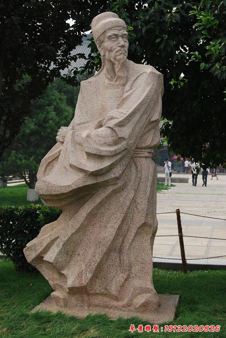 杜甫石雕,古代詩人石雕