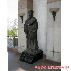 景區古代名人諸葛亮銅雕