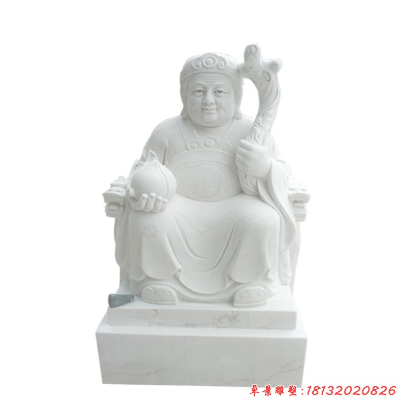 土地婆石雕,漢白玉神像