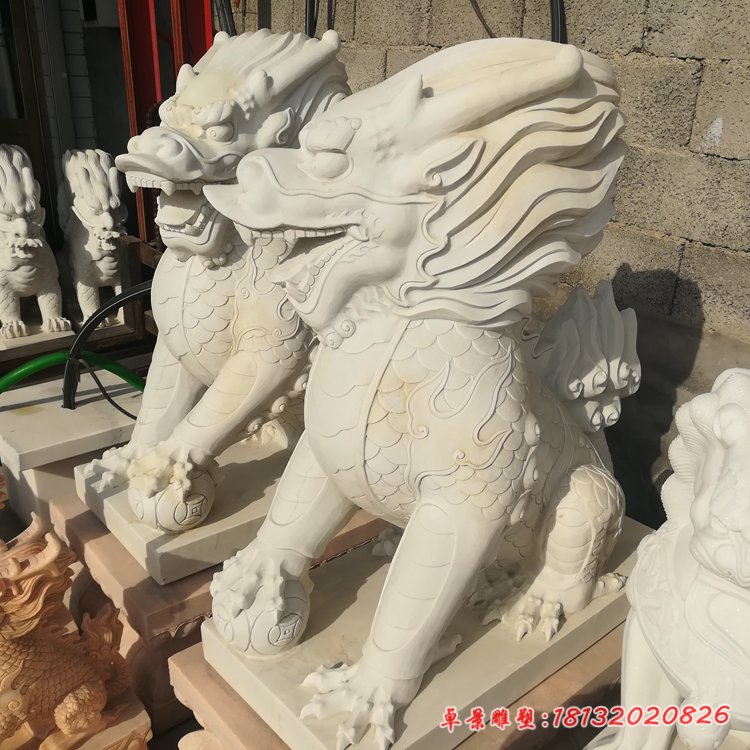 石雕麒麟動(dòng)物雕塑