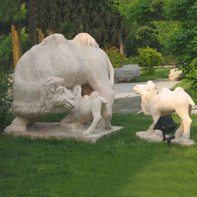 駱駝石雕,公園動物雕塑