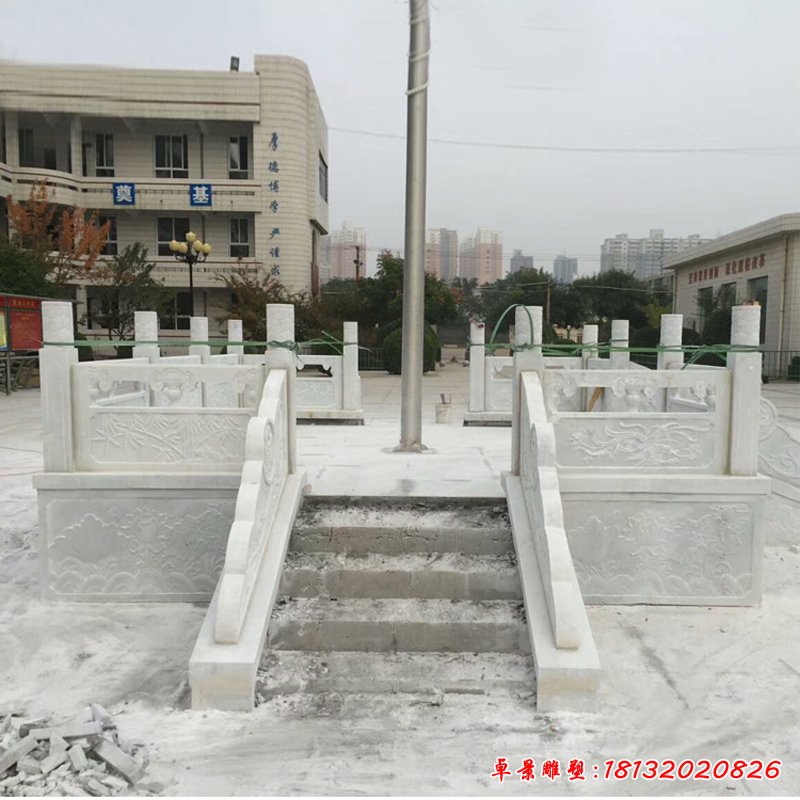 漢白玉升旗臺,校園景觀石雕