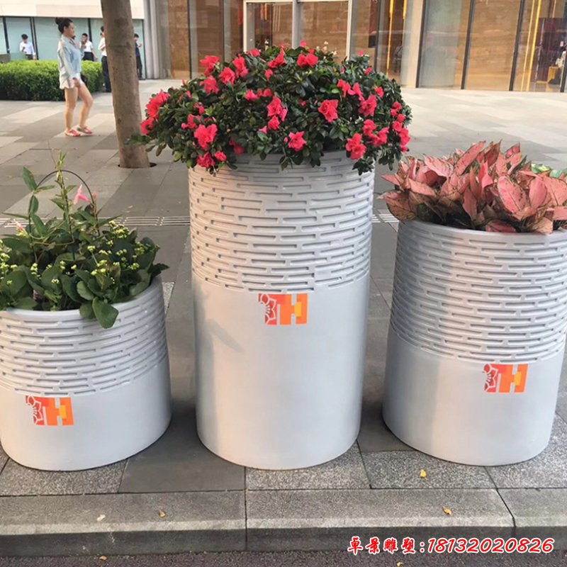 玻璃鋼花盆景觀雕塑
