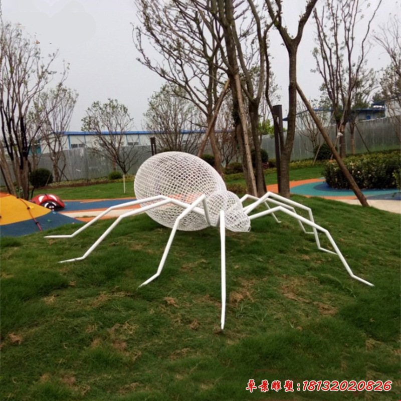 動物不銹鋼蜘蛛雕塑
