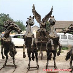 酒店阿波羅戰車銅雕