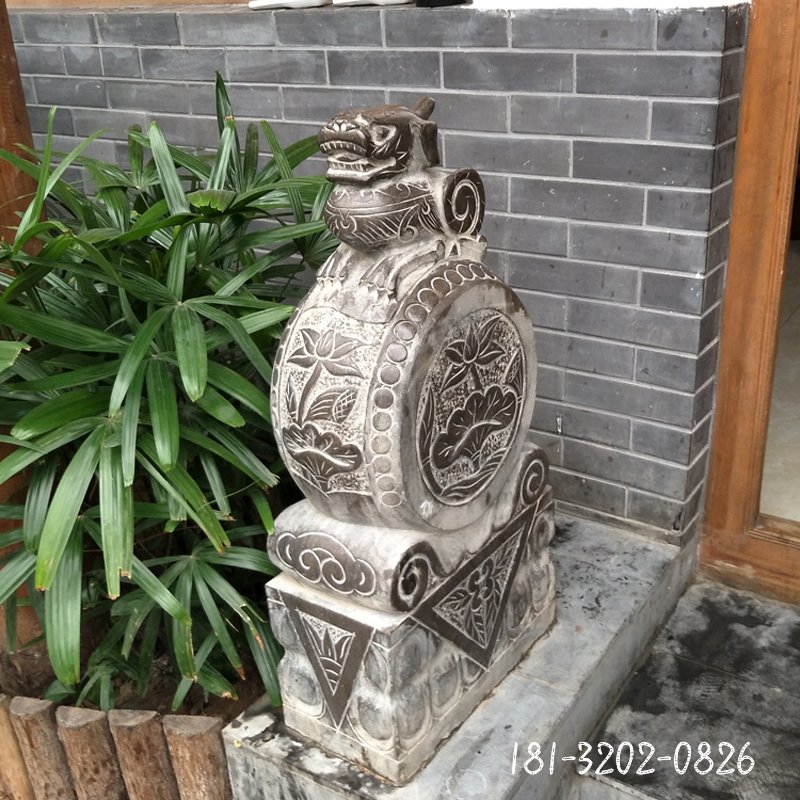 抱鼓石,獅子石門墩 (1)