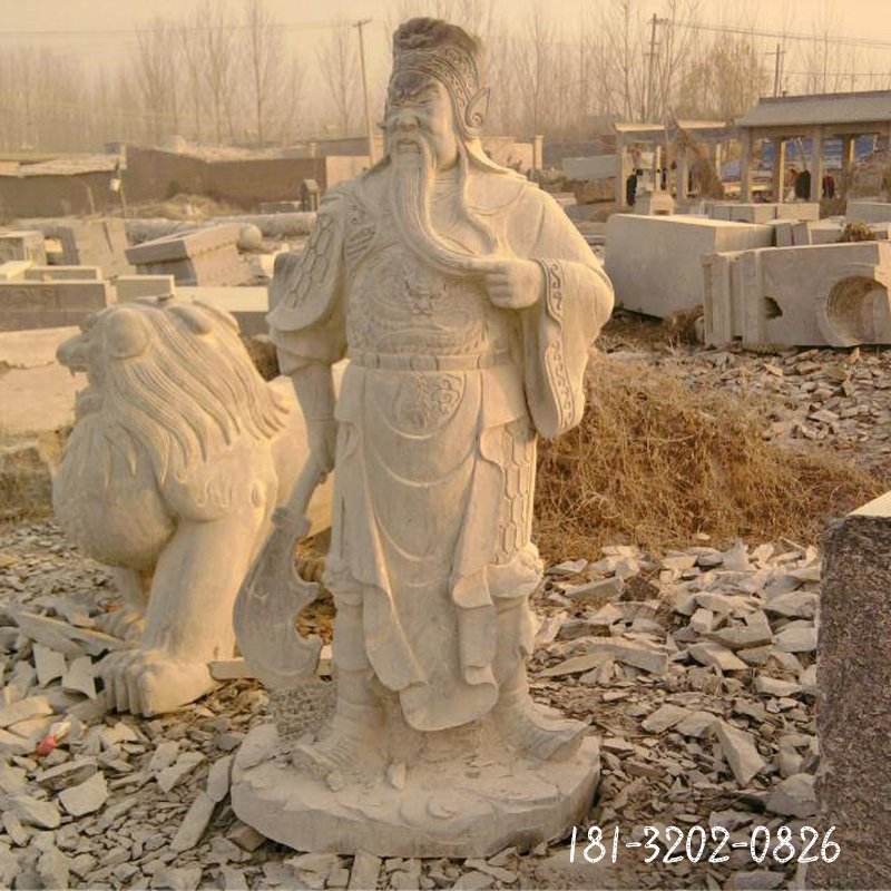 關(guān)公石雕,握刀關(guān)公石雕 (1)