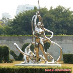 不銹鋼抽象運(yùn)動雕塑