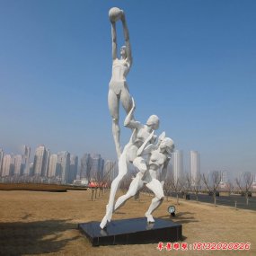 不銹鋼運動人物雕塑