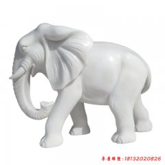 動物石雕漢白玉大象