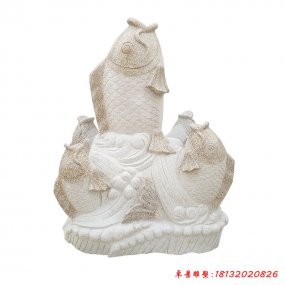 石雕噴泉魚噴水