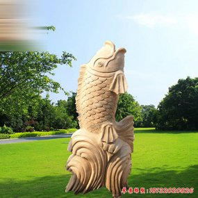 石雕魚旺財