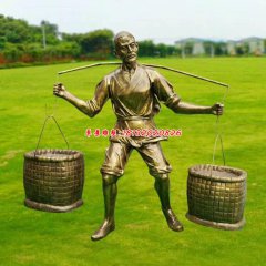 玻璃鋼農民雕塑